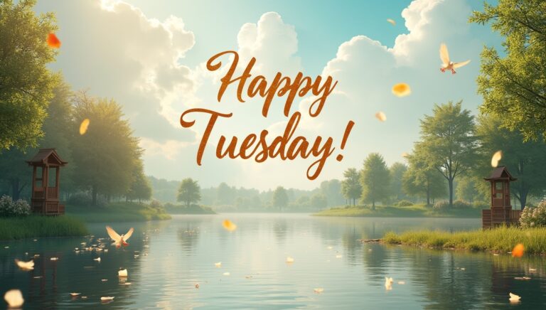 Flux_Dev_Happy_Tuesday_blessings_quote_on_a_serene_landscape_o_1
